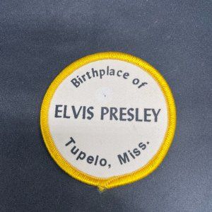 Vintage Birthplace of ELVIS PRESLEY Tupelo, Miss. 3" Sew on Patch